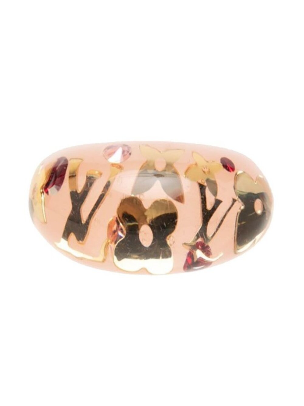 Louis Vuitton Monogram Bague Inclusion Ring Pink Plastic